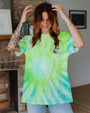 Just Breathe Everything Is Going To Be Okay Green Tie Dye Butterfly Flower AOP Shirts _10_ hF3VK