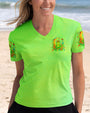Just Breathe Everything Is Going To Be Okay Tie Dye Frog Graphic Tee for Women AOP Shirts _5_ fogTC