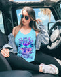 Just Breathe Everything Is Going to Be Okay Blue Dragonfly Peace Floral AOP Shirts _11_ qKch2
