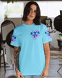 Just Breathe Everything Is Going to Be Okay Blue Dragonfly Peace Floral AOP Shirts _2_ J2y5W