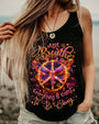 Just Breathe Everything Is Going to Be Okay Butterfly and Peace Sign Motivational AOP Shirts _9_ 3OtXq