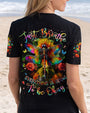 Just Breathe Everything Is Going to Be Okay Colorful Dragonfly Flower AOP Shirts _5_ tw1si