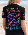 Just Breathe Everything Is Going to Be Okay Colorful Dragonfly Peace Sign AOP Shirts _5_ Y2FR9