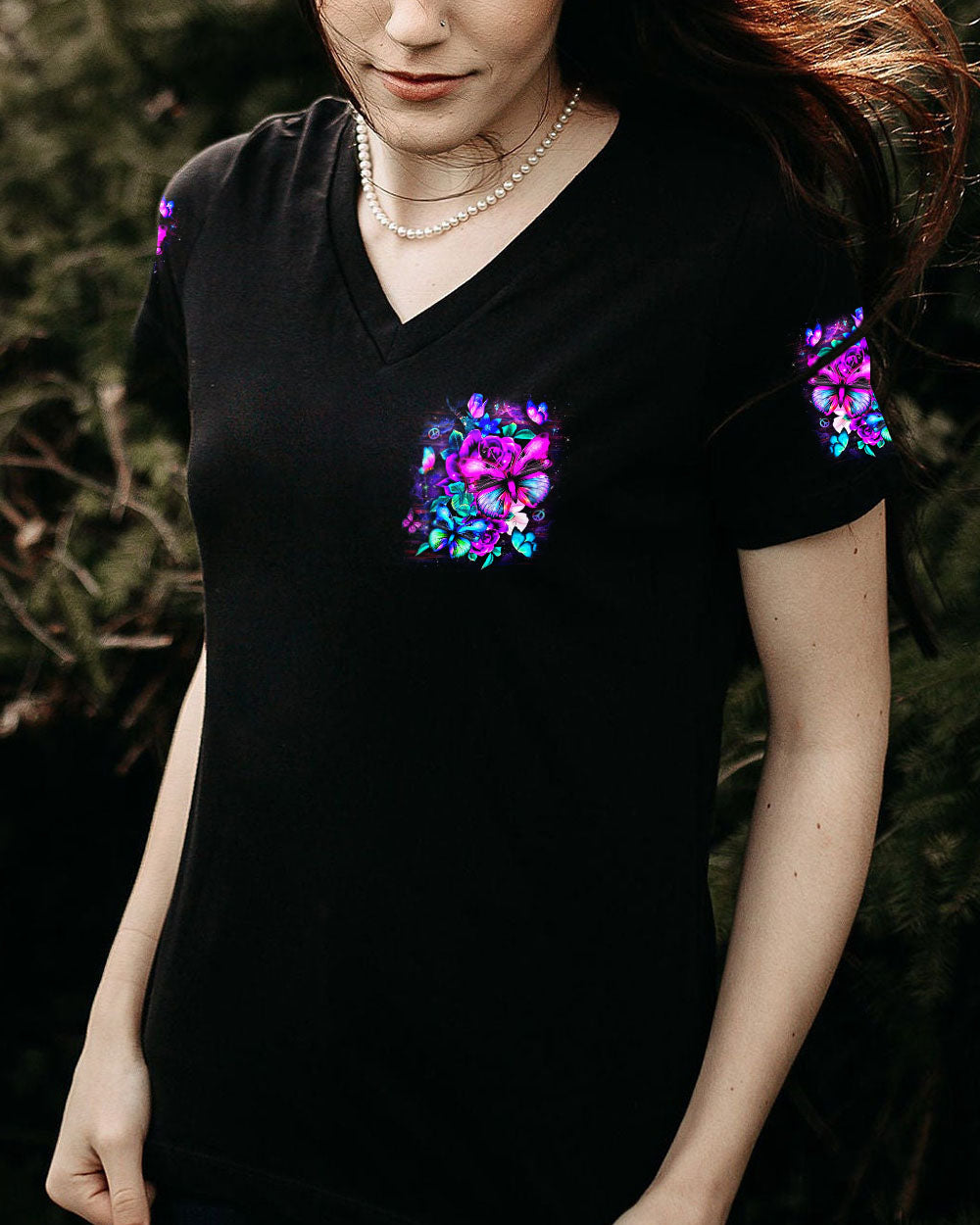 Just Breathe Everything Is Going to Be Okay Colorful Floral Butterfly AOP Shirts _5_ y1duu