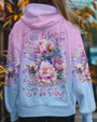 Just Breathe Everything Is Going to Be Okay Dragonfly and Peony Floral AOP Shirts _12_ pcLbQ
