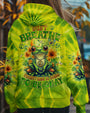 Just Breathe Everything Is Going to Be Okay Green Frog Tie Dye AOP Shirts _12_ 9mhms