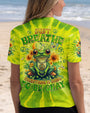 Just Breathe Everything Is Going to Be Okay Green Frog Tie Dye AOP Shirts _3_ 5i9QI