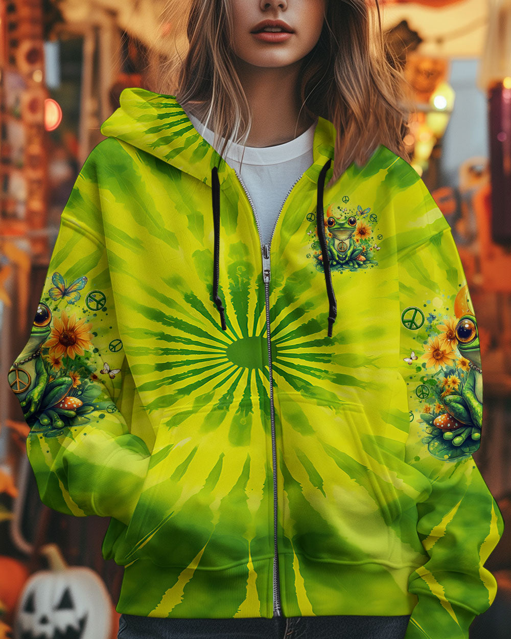Just Breathe Everything Is Going to Be Okay Green Frog Tie Dye AOP Shirts _8_ 9hDYD