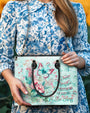 Just Breathe Everything Is Going to Be Okay Mint Green Butterfly Floral Hippie Leather Bag _10_ EEVFV