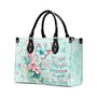 Just Breathe Everything Is Going to Be Okay Mint Green Butterfly Floral Hippie Leather Bag _2_ eXWbq