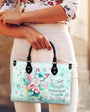 Just Breathe Everything Is Going to Be Okay Mint Green Butterfly Floral Hippie Leather Bag _9_ F3HVn