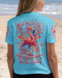 Just Breathe Everything Is Going to Be Okay Motivational Peaceful Flamingo AOP Shirts _3_ x5lzT