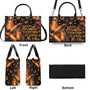 Just Breathe Everything Is Going to Be Okay Orange Butterfly Motivation Hippie Leather Bag _3_ 2NXrT