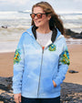 Just Breathe Everything is Going to Be Okay Butterfly Light Blue Design for Women AOP Shirts _11_ h6btj