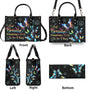 Just Breathe Everything is Going to Be Okay Butterfly and Peace Sign Hippie Leather Bag _5_ RDO1B