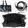 Just Breathe Everything is Going to Be Okay Butterfly and Peace Sign Hippie Leather Bag _6_ WsSa7