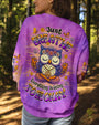 Just Breathe Everything is Going to Be Okay Cute Owl Peaceful Design AOp Shirts _7_ WgJlM