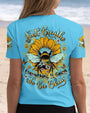 Just Breathe Everything is Going to be Okay Sunflower _26 Bee Design AOP Shirts _3_ GLByJ