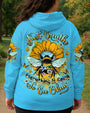 Just Breathe Everything is Going to be Okay Sunflower _26 Bee Design AOP Shirts _5_ 6xbh9