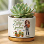 JustAGirlWhoLovesGardening PersonalizedCeramicPlantPot TS875 CLA1419 Mk1