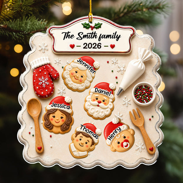 Christmas Baking Memories- Personalized Acrylic Ornament - Chrismas Gift For Family