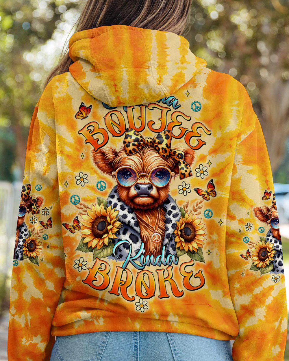 Kinda Boujee Kinda Broke Adorable Cow in Sunglasses _26 Sunflower Design AOP Shirts _14_ DwZ7T
