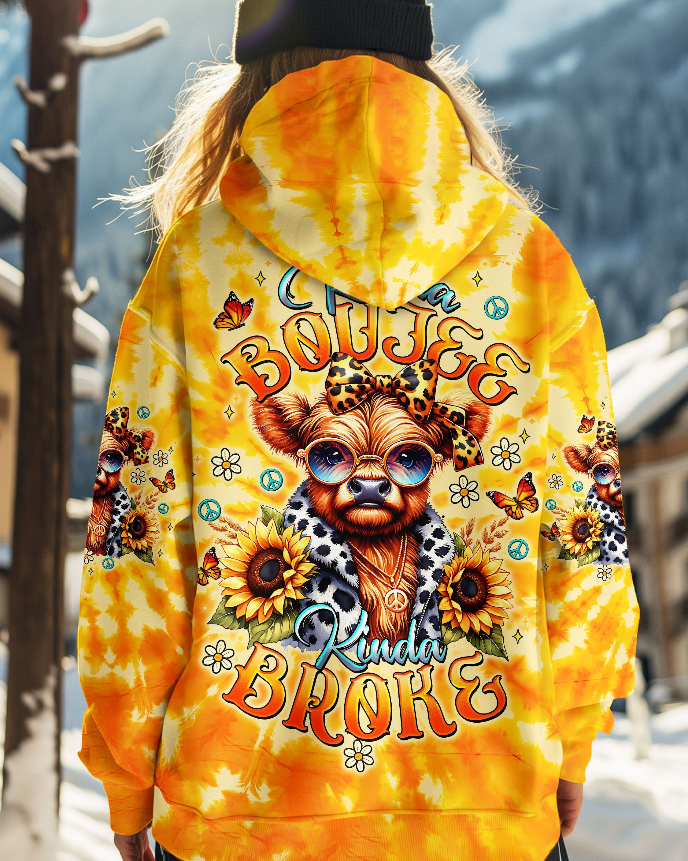 Kinda Boujee Kinda Broke Adorable Cow in Sunglasses _26 Sunflower Design AOP Shirts _5_ Zjwbm