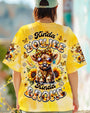Kinda Boujee Kinda Broke Cute Cow with Sunglasses _26 Sunflower Design AOP Shirts _1_ hQTbW