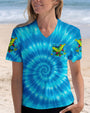 Let It Be Whisper Words of Wisdom Luna Moth Tie Dye Design for Women AOP Shirts _5_ 77ycI
