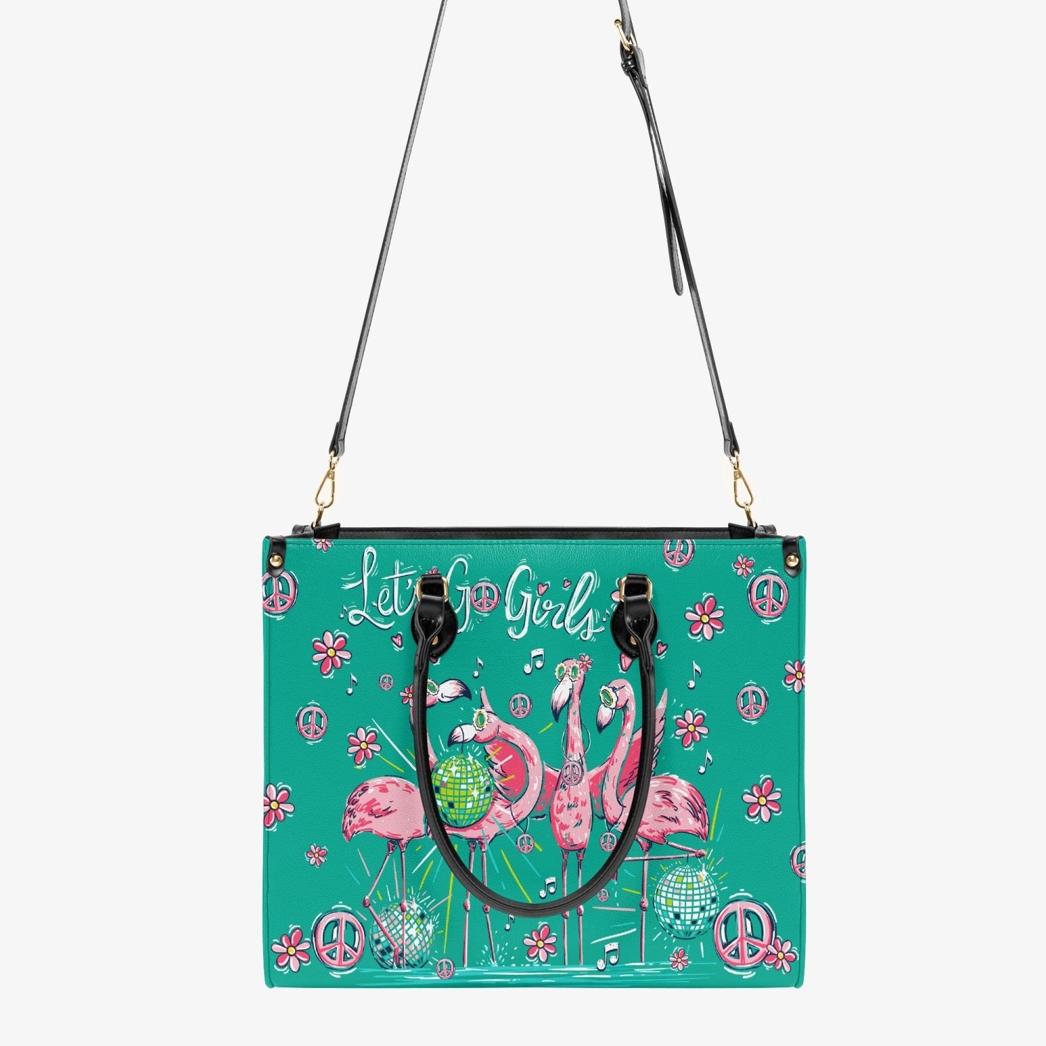 Let_E2_80_99s Go Girls Disco Flamingo Hippie Leather Bag Gift for Women _11_ VKM43