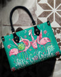 Let_E2_80_99s Go Girls Disco Flamingo Hippie Leather Bag Gift for Women _3_ 6BLkW