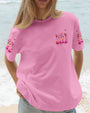 Let_E2_80_99s Go Girls Flamingo Pink Flamingo Cocktail Summer Beach Tee for Women AOP Shirts _2_ 1NJXX