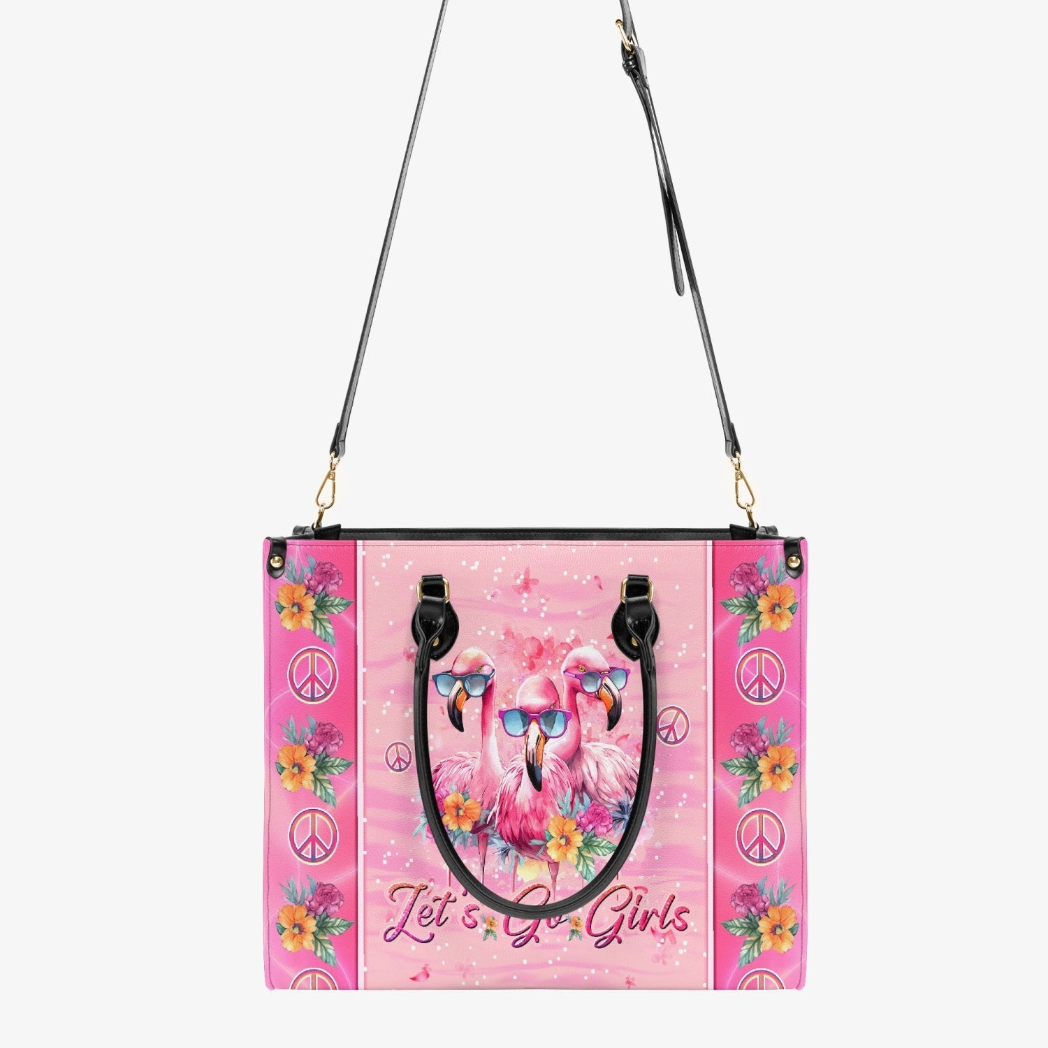 Let_E2_80_99s Go Girls Tropical Pink Flamingo Hippie Leather Bag Gift for Women _6_ xrKWq