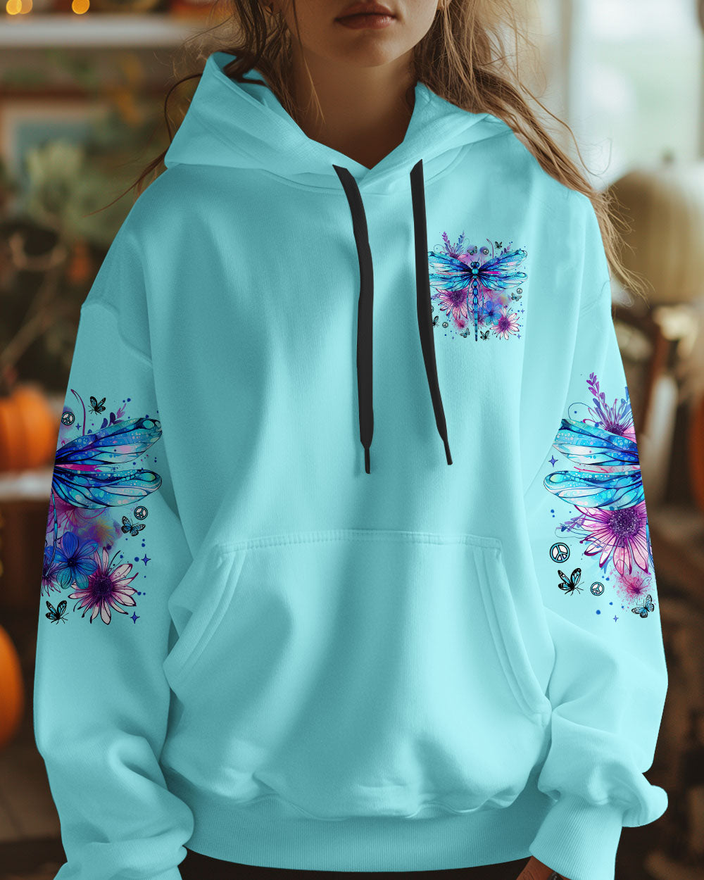 Listen to the Wind Listen to your Heart Dragonfly Inspirational Nature Tee for Women AOP Shirts _6_ NECC2