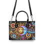 Live by the Sun Love by the Moon Celestial Floral Inspirational Hippie Leather Bag _2_ 8GHVD