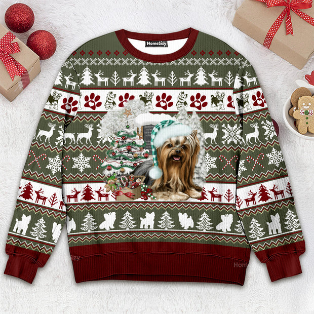 Yorkie Love Christmas - Christmas Gift For Dog Lovers - 3DUgly Christmas Sweater QT309637
