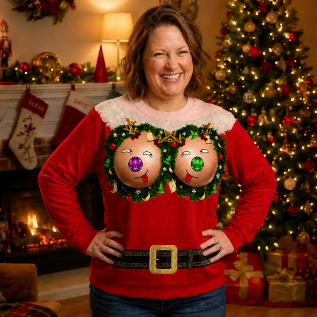 Jingle My Baubles Custom Funny Christmas Gifts For Her - Personalized Ugly Sweatshirt