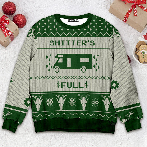Shitters Full Green Christmas Ugly Sweater QT211491Hj
