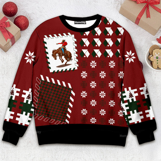 Cowboy Awesome - Christmas Gift For Adults - 3D Ugly Christmas Sweater QT309440