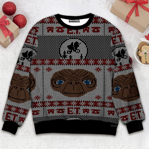 ET Gray - Christmas Gift For Adults - 3D Ugly Christmas Sweater QT309735