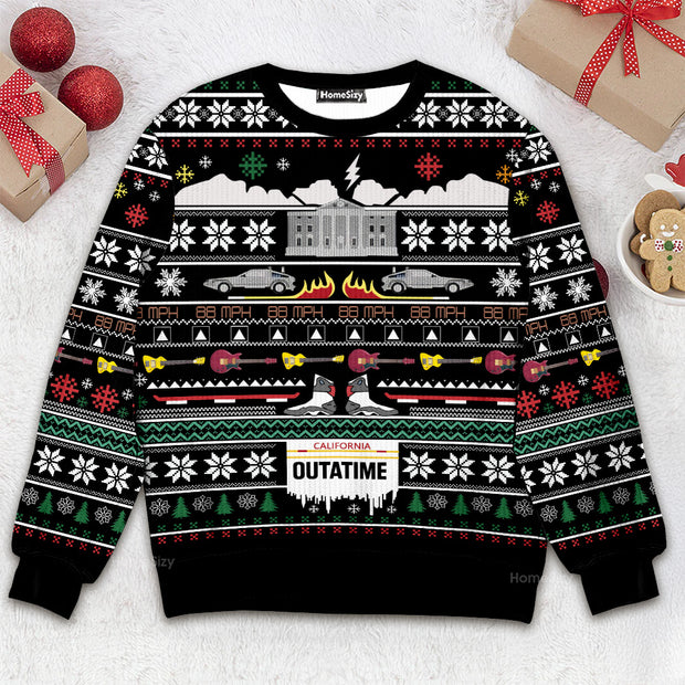 Back To The Future Christmas Ugly Sweater QT211163Hj