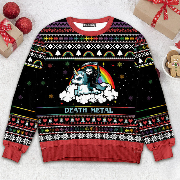 Death Metal Christmas Ugly Sweater QT212327