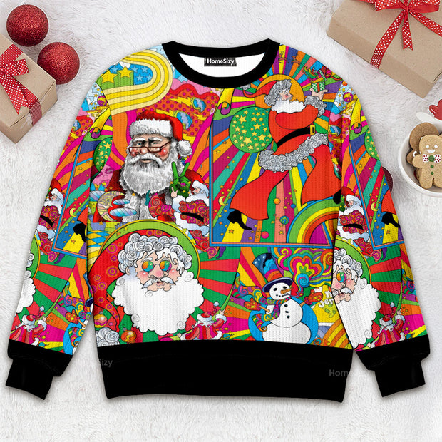 Hippie Santa Merry Christmas - Ugly Christmas Sweater QT308958