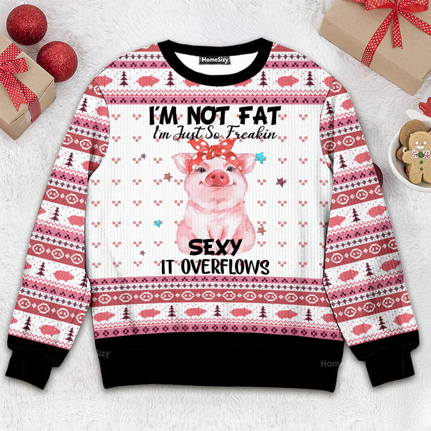 Pig Overflows - Christmas Gift For Adults - Ugly Christmas Sweater QT4122004