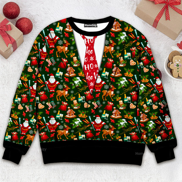 Christmas Hohoho - Christmas Gift For Adults - 3D Ugly Christmas Sweater QT309513