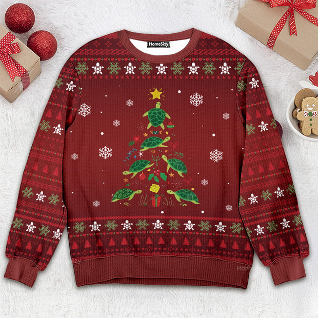 Tree Turtle - Christmas Gift For Adults - 3D Christmas Ugly Sweater QT309823
