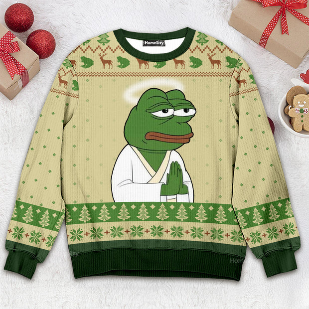 Pepe The Frog Christmas Ugly Sweater QT301090Tf