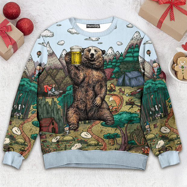 3D Camping I Hate People Custom Pullover Ugly Sweater QT308902