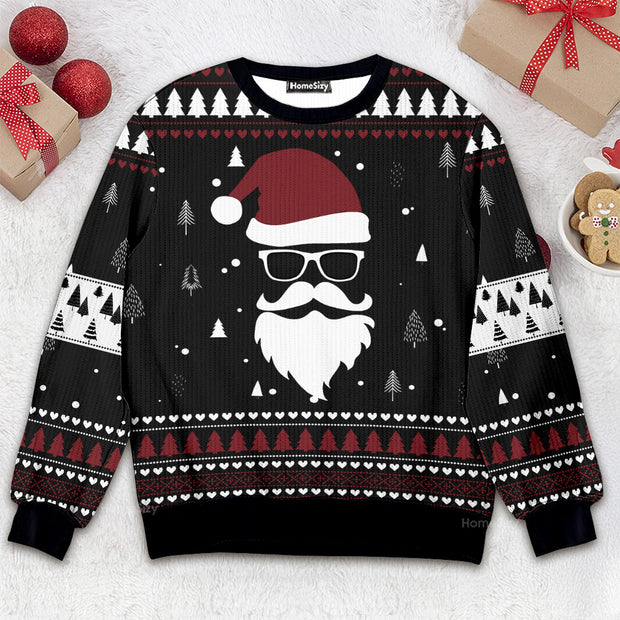 Santa Claus Up On The Rooftop Click Click Click - 3D Ugly Christmas Sweater QT309108