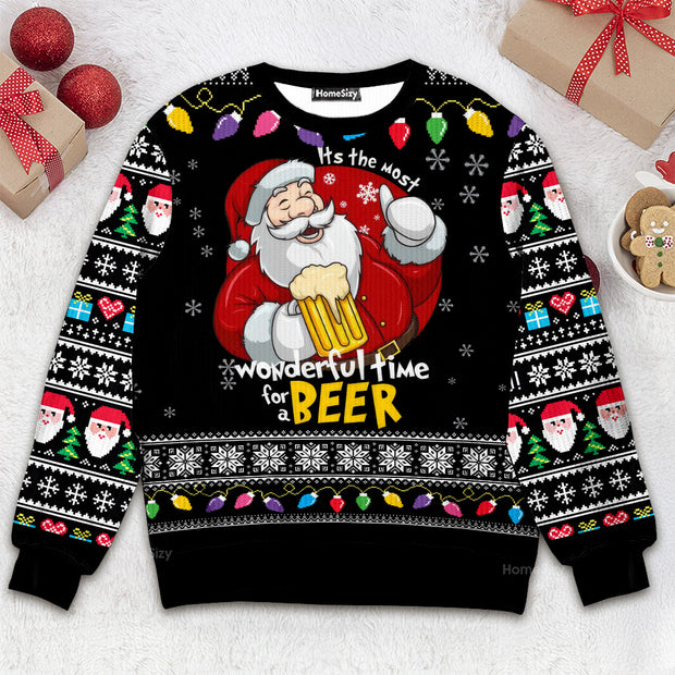 It's The Most Wonderful Time For A Beer - Ugly Christmas Sweater QT309355